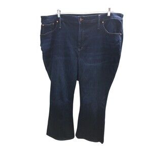 Madewell Jeans Women's Size 14W Blue Curvy Cali Demi-Boot Cotton Blend